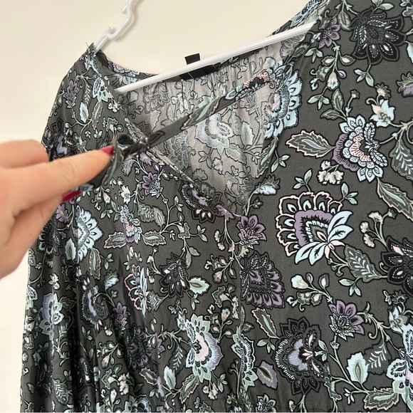 Torrid Tea Length Challis Front Tiered A-line Dress Paisley Size 2X - Picture 3 of 9